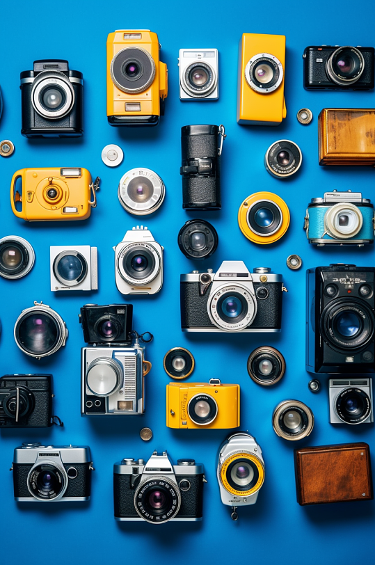 AI数字艺术简约相机单反摄影图片-众图网