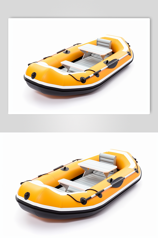AI数字艺术充气橡皮艇水上运动工具模型