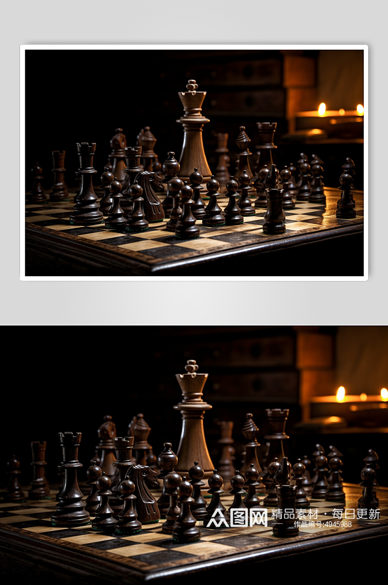 AI数字艺术国际象棋下棋企业精神摄影图片素材