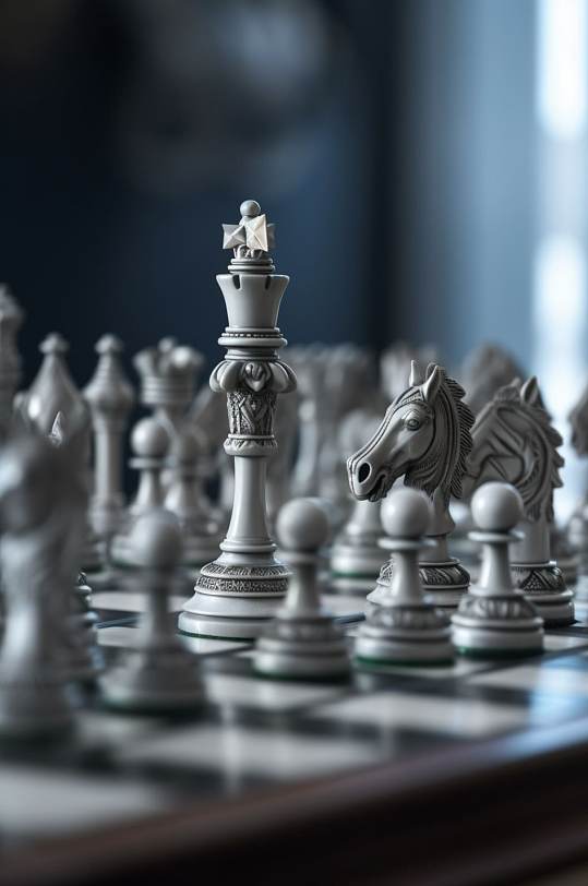 AI数字艺术国际象棋下棋企业文化摄影图片