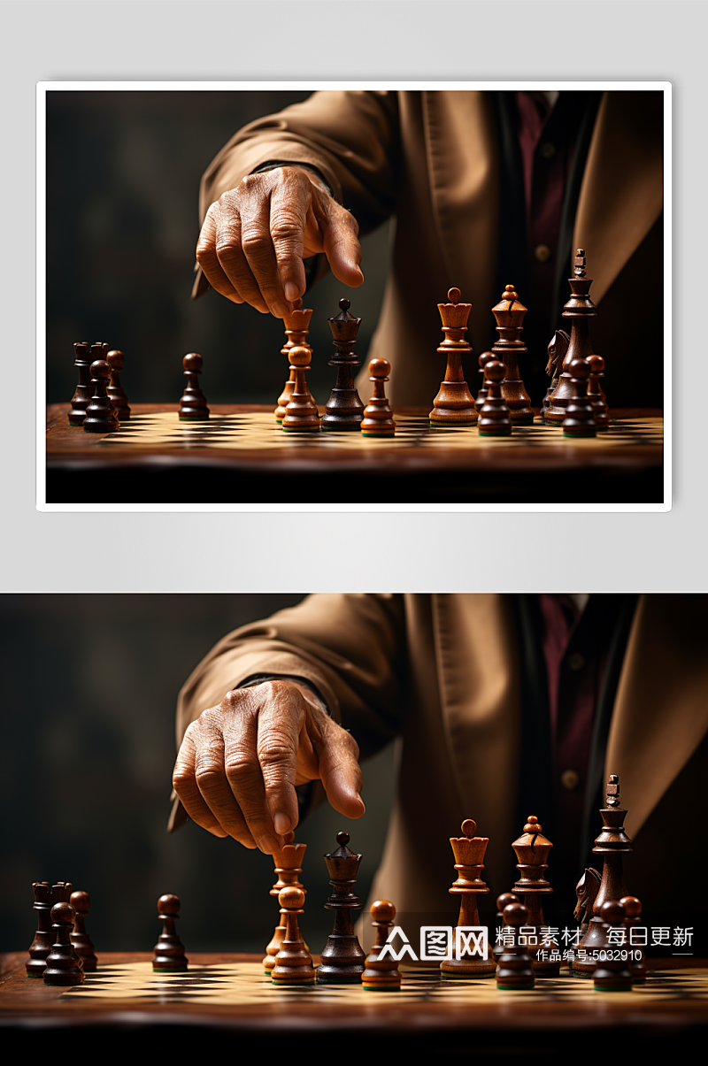 AI数字艺术国际象棋企业文化摄影图片素材