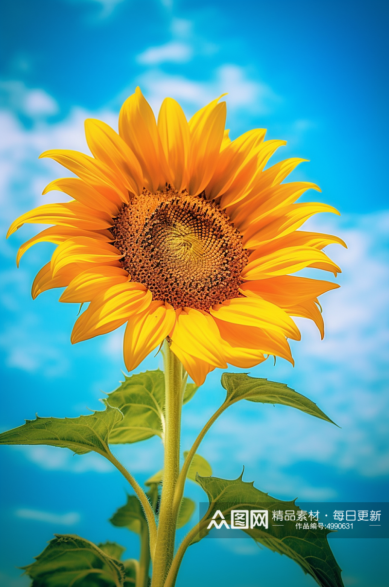 AI数字艺术高清夏季花卉向日葵摄影图片素材