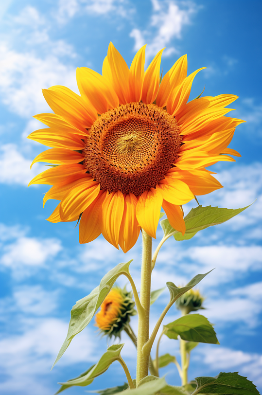 AI数字艺术极简夏季花卉向日葵摄影图片