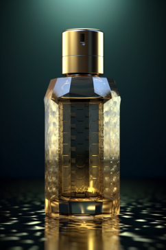 AI数字艺术香水美妆化妆品水上展台摄影图