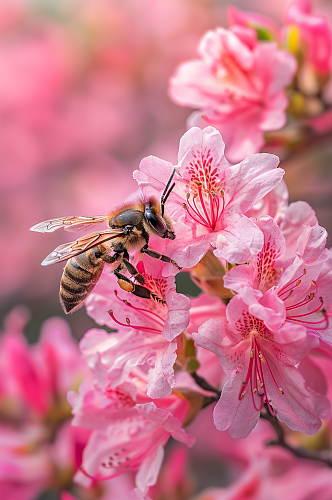 AI数字艺术杜鹃花鲜花摄影图