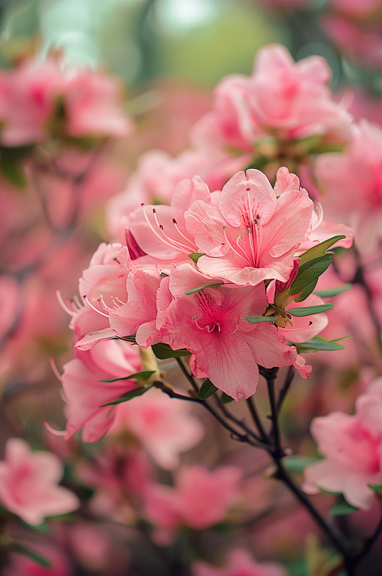 AI数字艺术杜鹃花鲜花摄影图