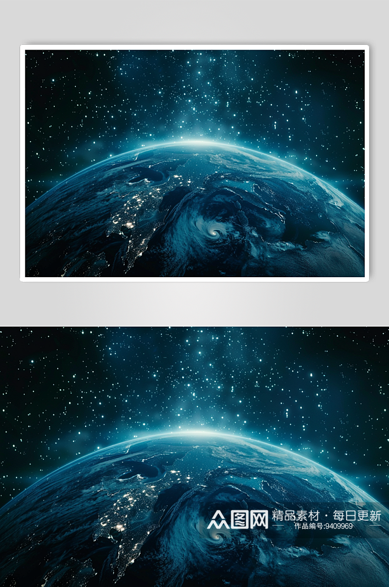 AI数字艺术线条发光科技创意地球背景素材