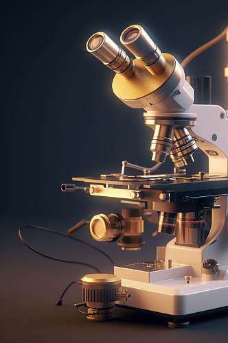 AI数字艺术高清显微镜医疗器械摄影图片