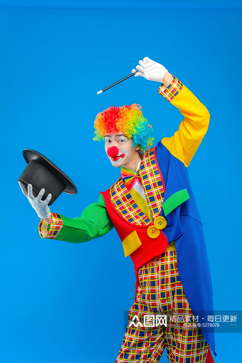 变魔术幽默搞笑小丑人物摄影图片素材