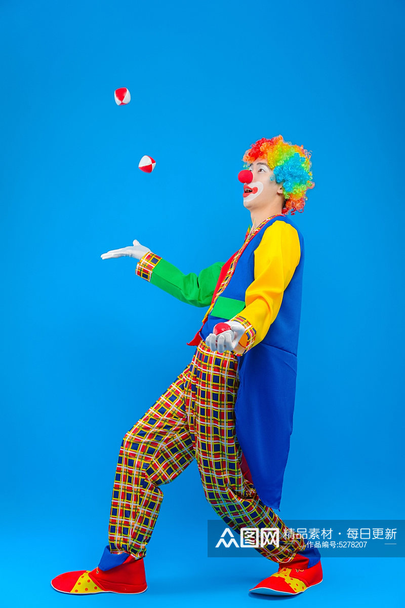 杂耍幽默搞笑小丑人物摄影图片素材