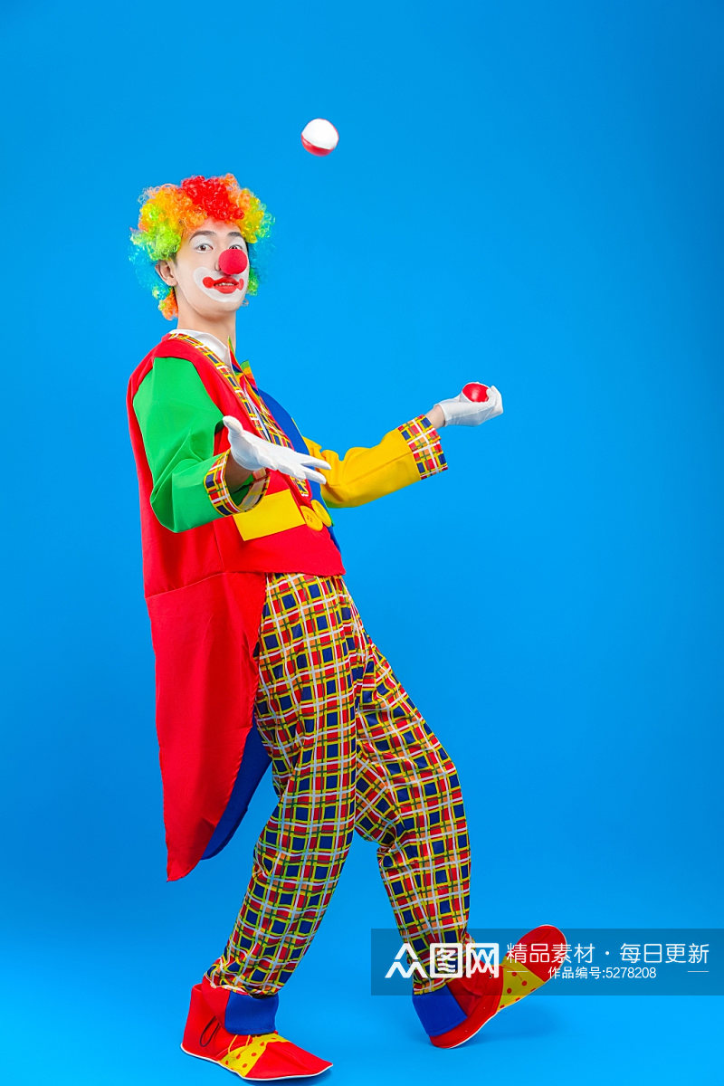 杂耍幽默搞笑小丑人物摄影图片素材