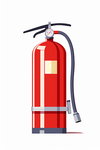 AI数字艺术卡通消防元素插画
