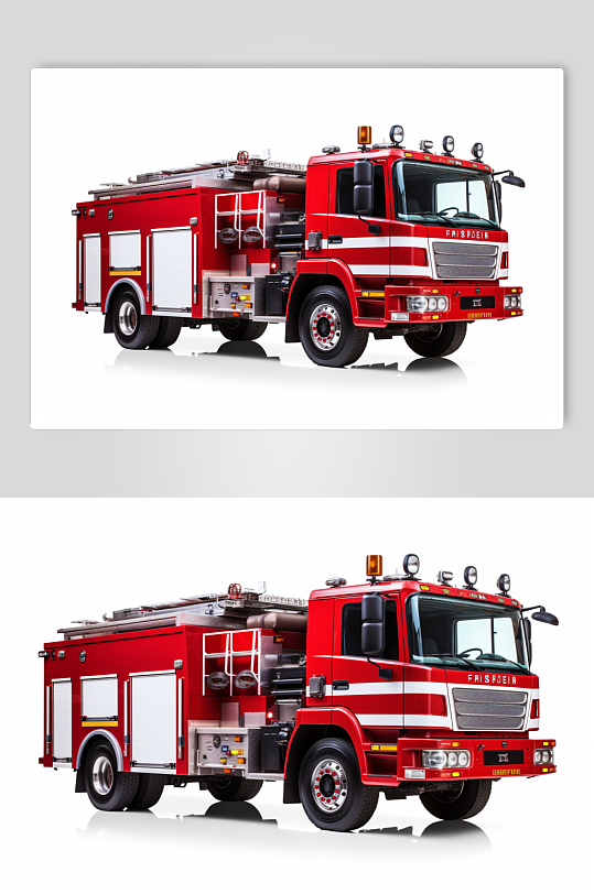 AI数字艺术消防车交通工具图片-众图网