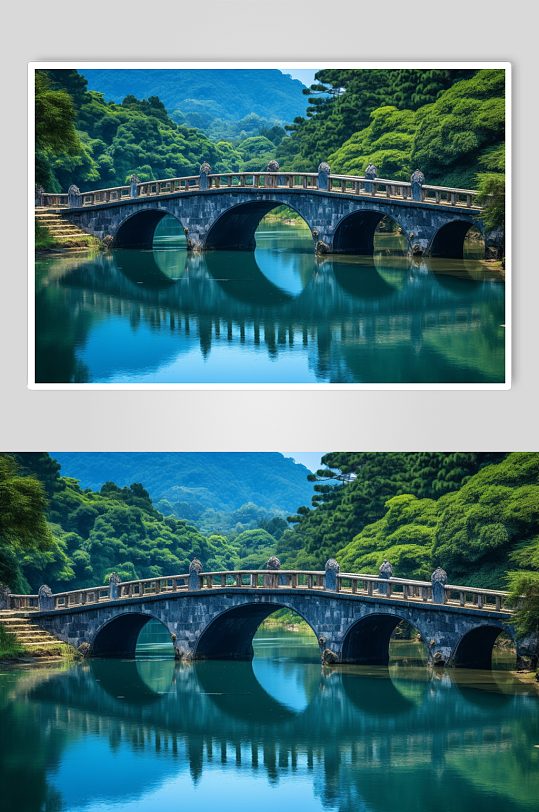 AI数字艺术国内城市贵州小七孔景点图片