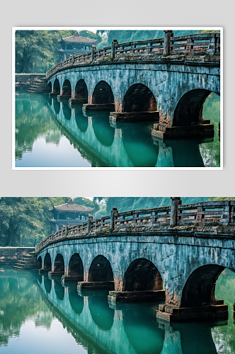 AI数字艺术国内城市贵州小七孔风景图片