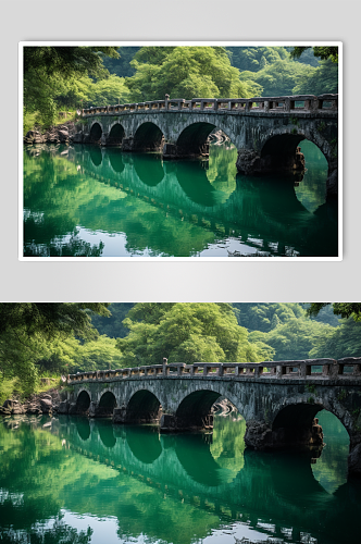 AI数字艺术国内城市贵州小七孔风景图片