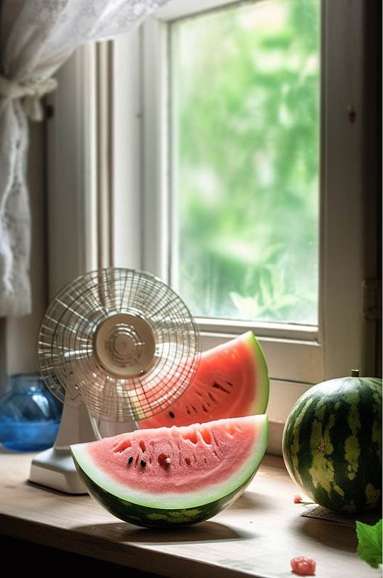 AI数字艺术西瓜二十四节气小暑摄影图-众图网