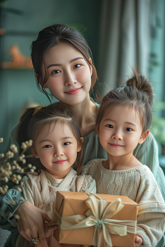 AI数字艺术母亲节肖像人物摄影图-众图网