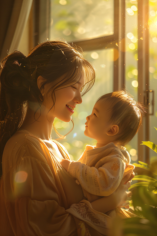 AI数字艺术母亲节肖像人物摄影图-众图网