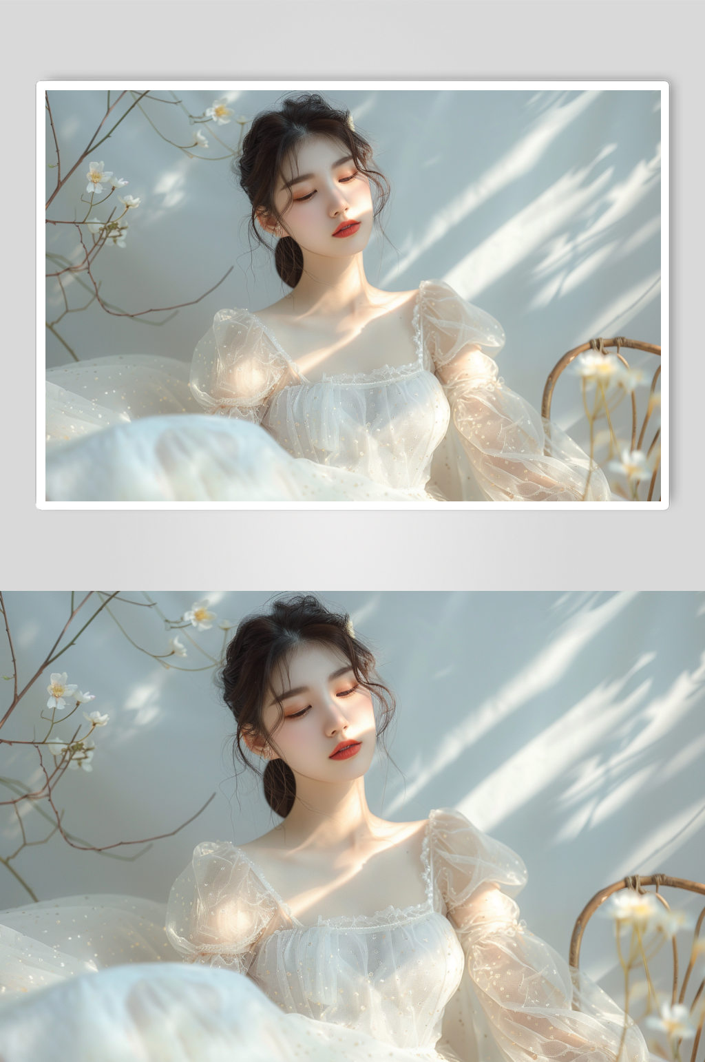 AI數(shù)字藝術(shù)美女醫(yī)美肖像人物攝影圖素材
