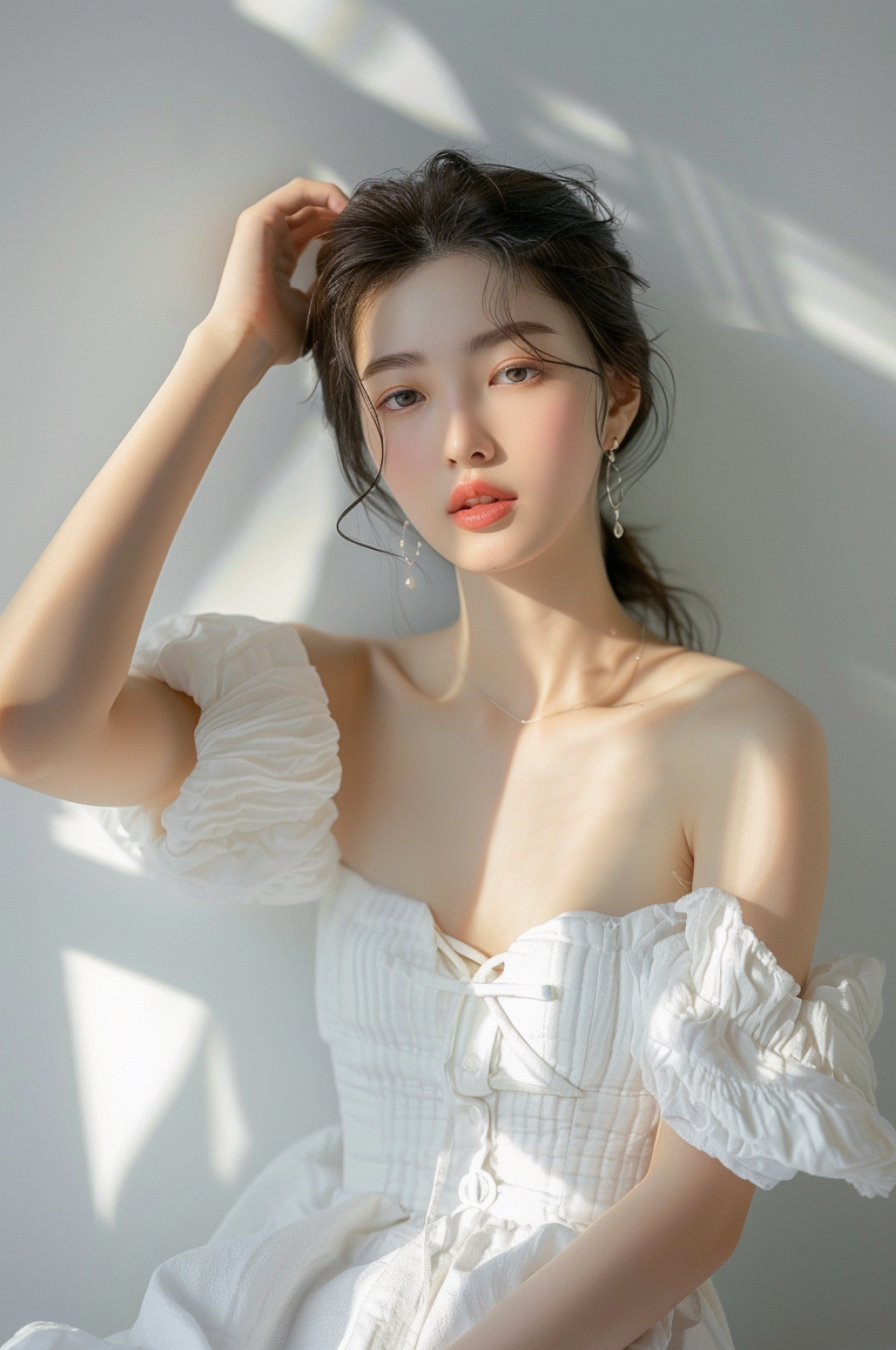 AI数字艺术美女医美肖像夏季人物摄影图素材