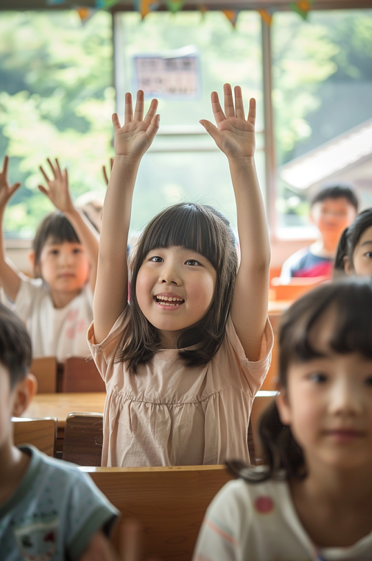 AI數(shù)字藝術(shù)幼兒園兒童小學(xué)生肖像人物攝影圖