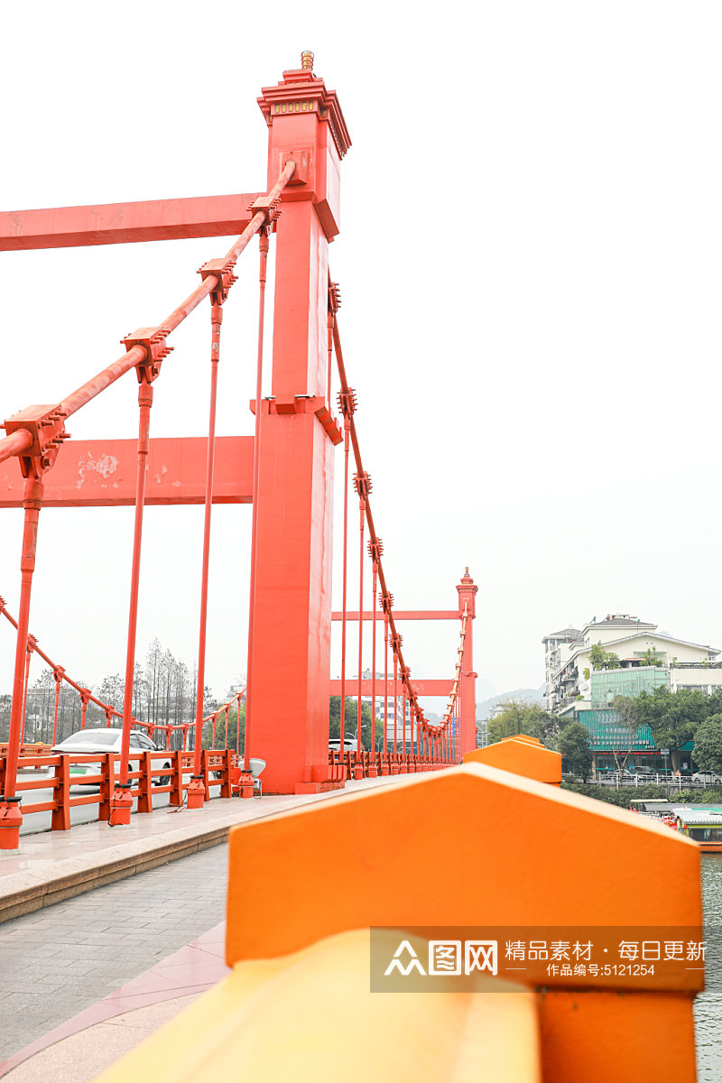 红桥校园建筑风景摄影图素材