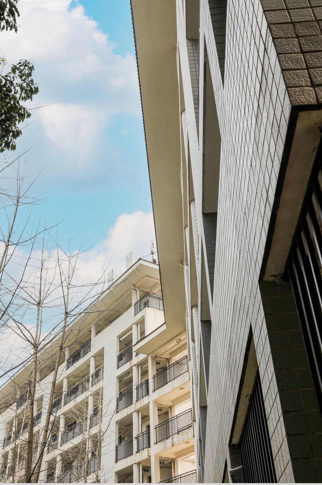 蓝天教学楼学校毕业季校园场景摄影图片素材