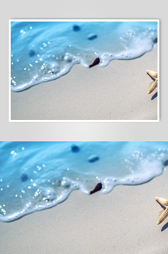 AI数字艺术简约海星夏季夏日海边摄影图片
