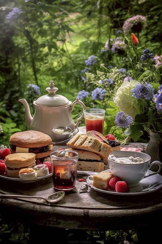 AI数字艺术美味下午茶摄影图片-众图网