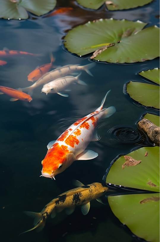 AI数字艺术锦鲤二十四节气夏至摄影图