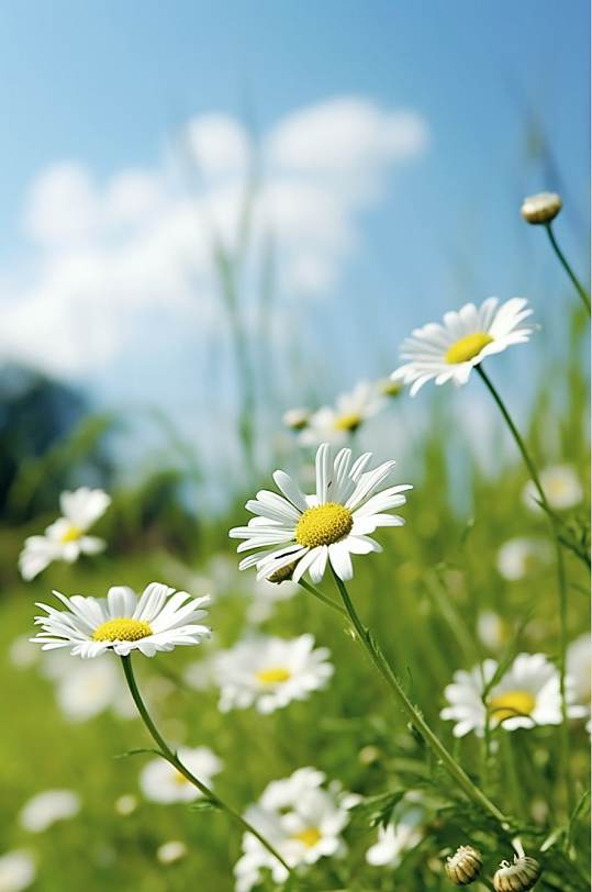 AI数字艺术小雏菊二十四节气夏至摄影图-众图网