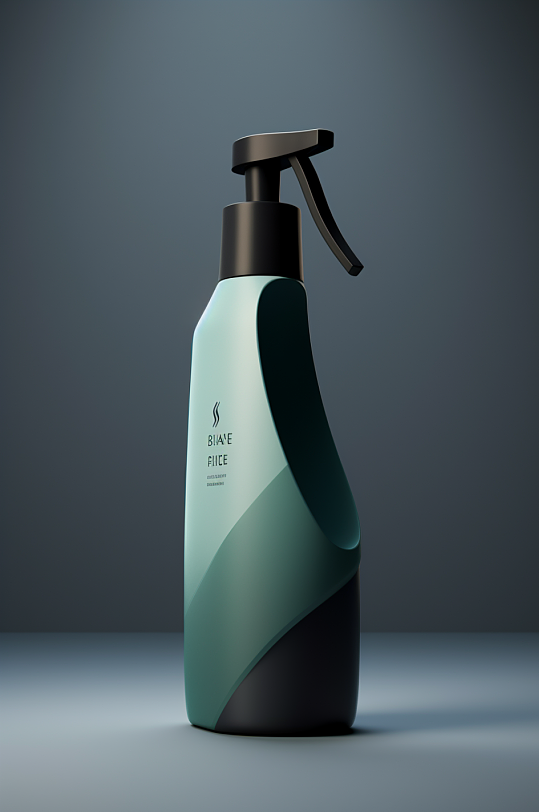 AI数字艺术洗发水沐浴露瓶型样机效果图