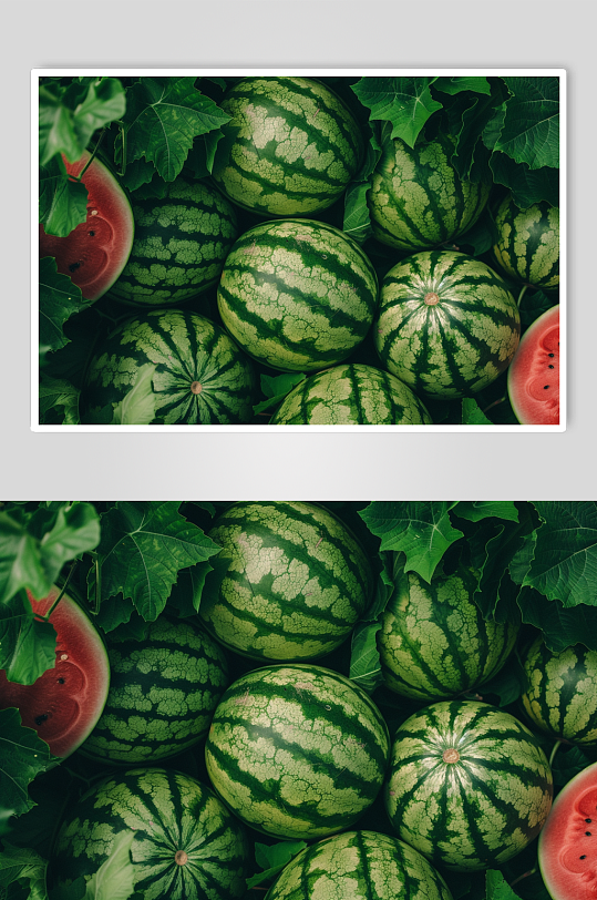 AI数字艺术水果西瓜图片-众图网