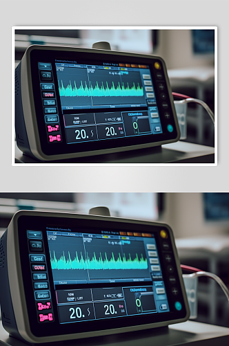 AI数字艺术高清心电图机医疗仪器摄影图片