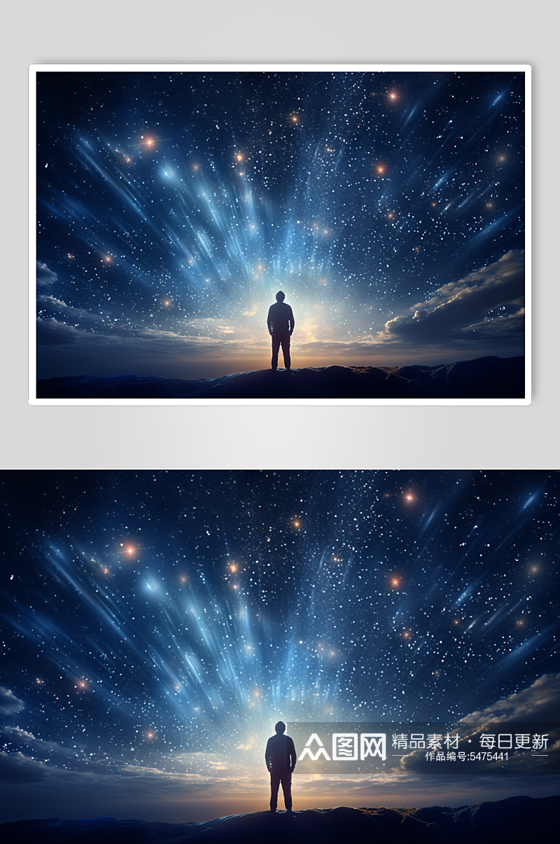 AI数字艺术星空银河摄影图片素材