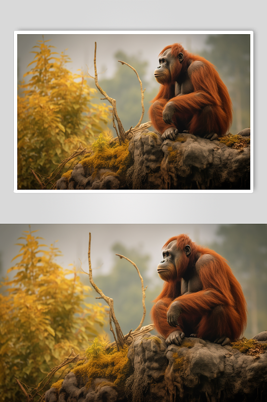 AI数字艺术高清猩猩动物摄影图片