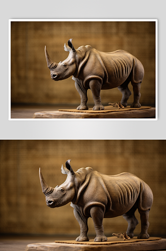 AI数字艺术高清犀牛野生动物摄影图片