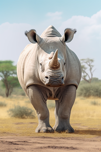 AI数字艺术清晰犀牛野生动物摄影图片