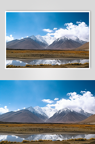 AI数字艺术高清河流新疆景点摄影图片