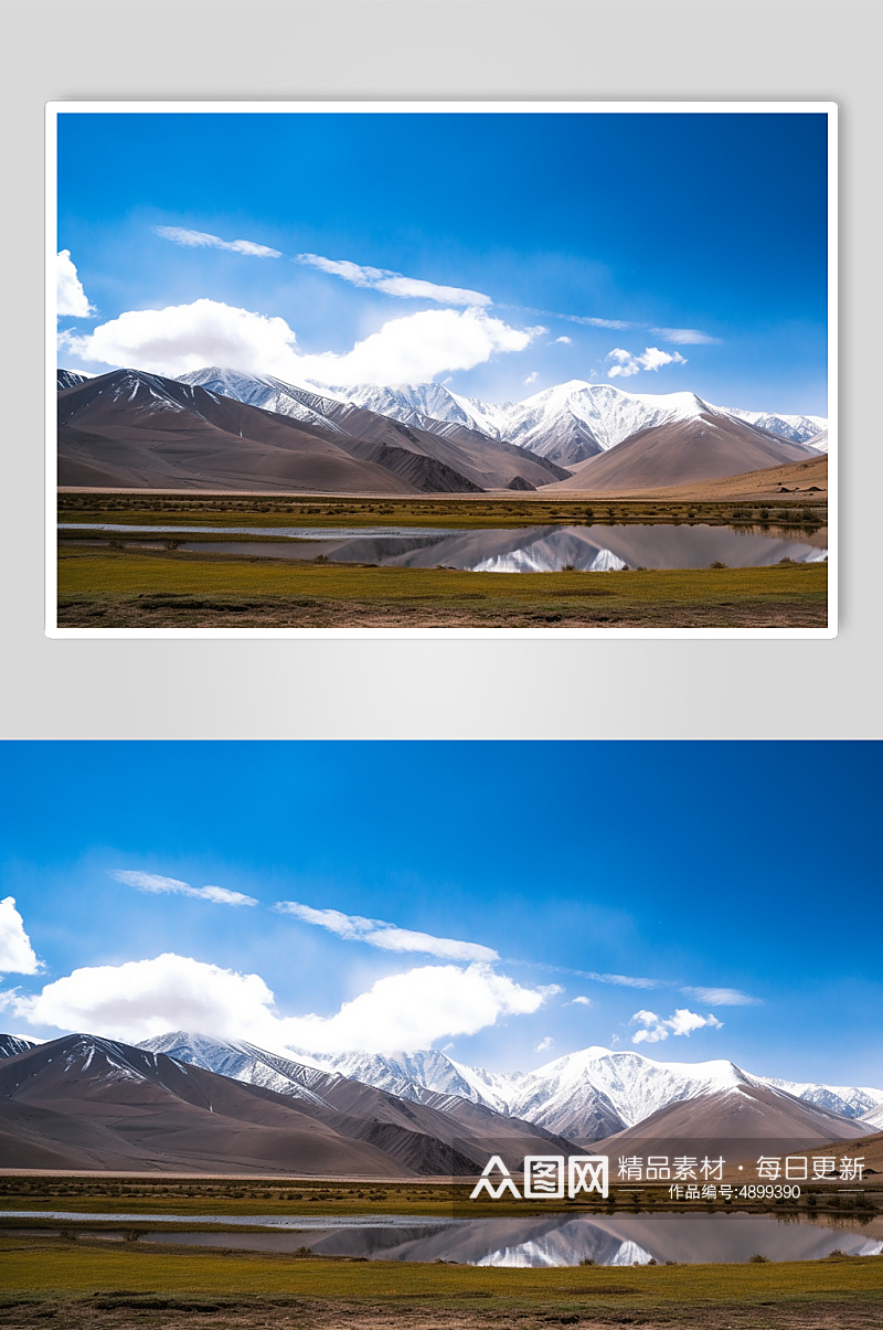 AI数字艺术高清河流新疆景点摄影图片素材