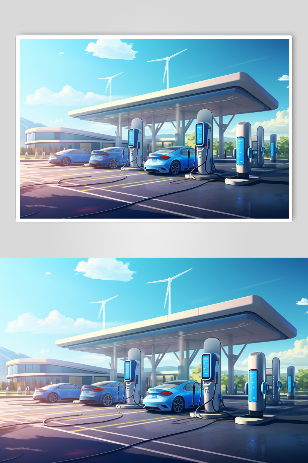AI數(shù)字藝術(shù)新能源汽車攝影圖素材