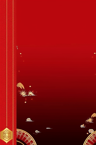 AI数字艺术中国风新年春节竖版背景图