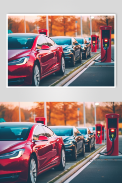 AI数字艺术高清新能源汽车摄影图片