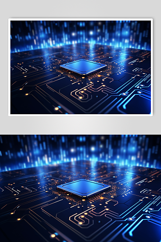 AI数字艺术科技互联网数据芯片背景图