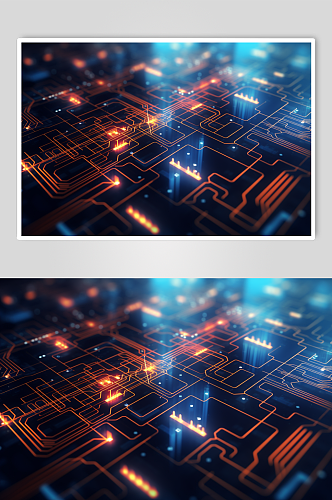 AI数字艺术科技互联网数据芯片背景图