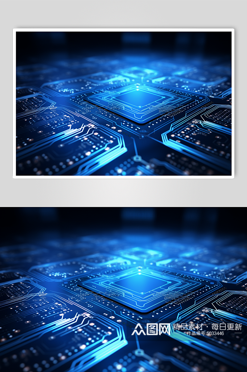 AI数字艺术科技互联网数据芯片背景图素材