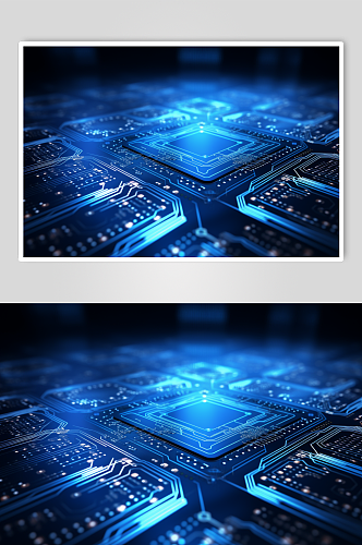 AI数字艺术科技互联网数据芯片背景图
