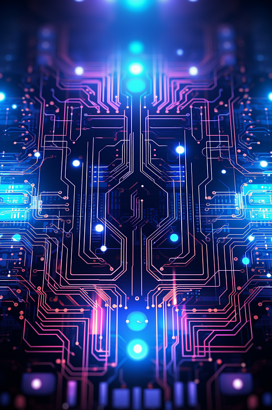 AI数字艺术科技互联网数据芯片背景图
