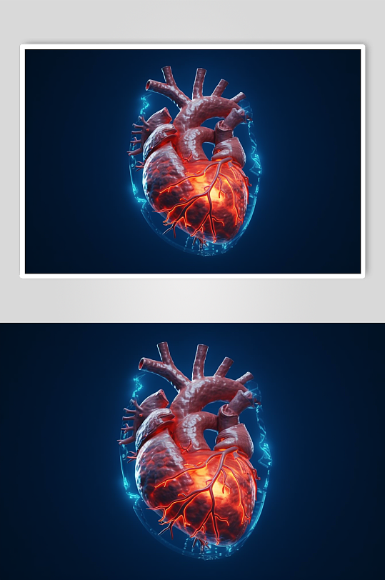 AI数字艺术人类心跳心脏图虚拟图像图片-众图网
